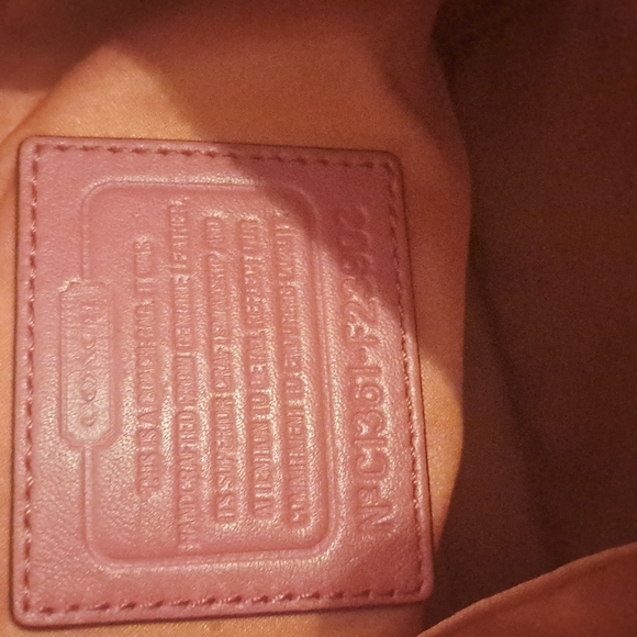 Authentic Coach leather large purse tan leather with pink and red accents! - Picture 4 of 12